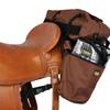 TrailMax Medium Saddlebags for Trail Riding; Insulated Saddle Bags for Horses; Saddle Bags With Detachable Cantle Bag; Saddle Bag & Cantle Bag Set; Saddle Bags for Western & Endurance Saddles, Brown view 3
