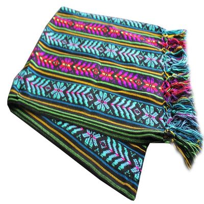 Del Mex Mexican Rebozo Shawl Blanket Doula (X-large (9 ft x 5 ft), Black)