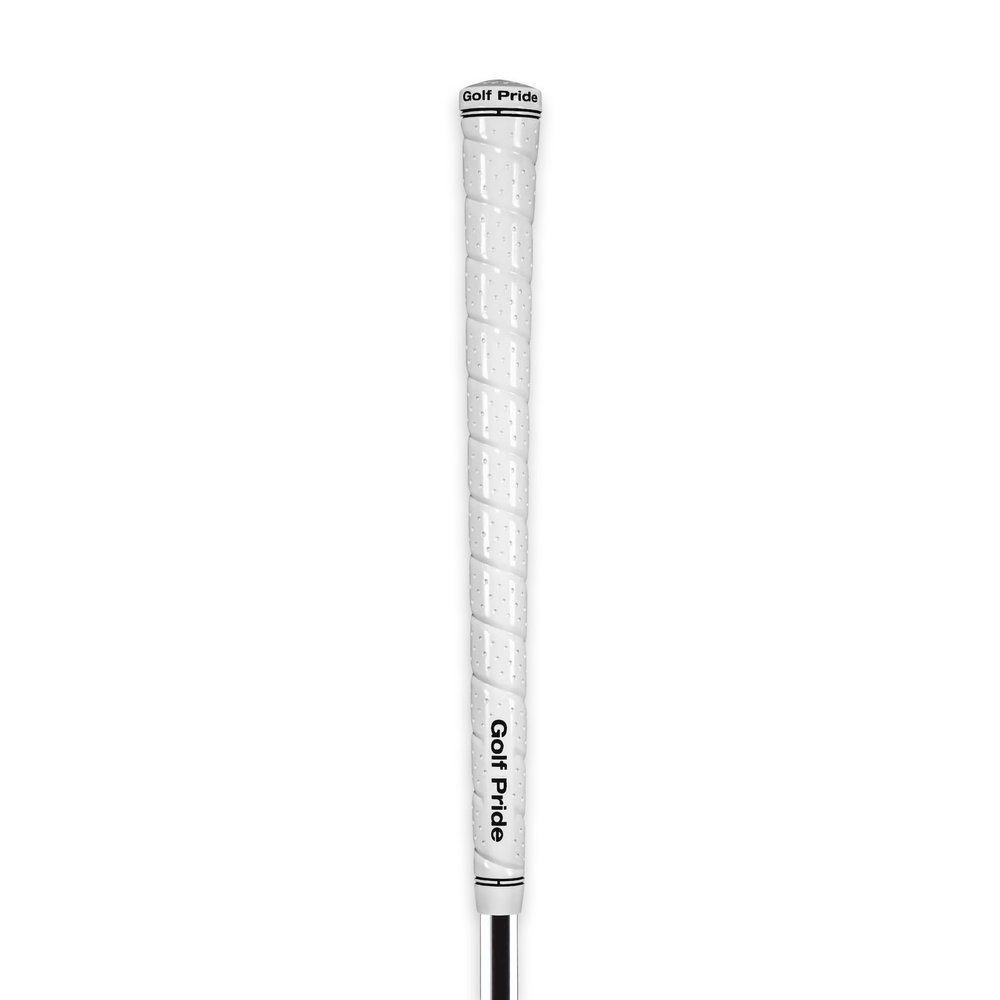 Golf Pride Tour Wrap Golf Grip - Comfortable, Durable Grip for Clubs - Classic Wrap Design with High-Tack Feel - Rubber Construction - Standard - White