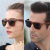Long Keeper Wood Sunglasses for Men Women Vintage Real Wooden Arms Glasses (Brown, Grey) view 4