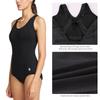 baleaf Women's One Piece Bathing Suit Conservative Athletic Racerback One Piece Training Swimsuit Swimwear Black 38/Large view 4