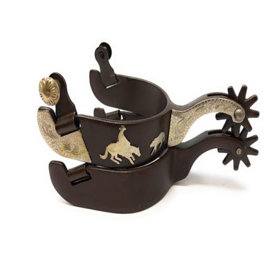 AJ Tack Men's Antique Brown Cutting Horse Spurs