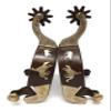 AJ Tack Men's Antique Brown Cutting Horse Spurs view 2