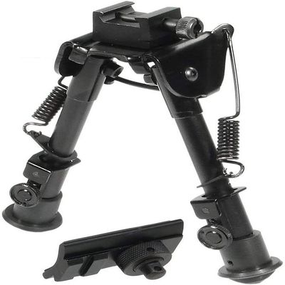 UTG Tactical OP Bipod, Rubber Feet, Center Height 6.1"-7.9" , Black