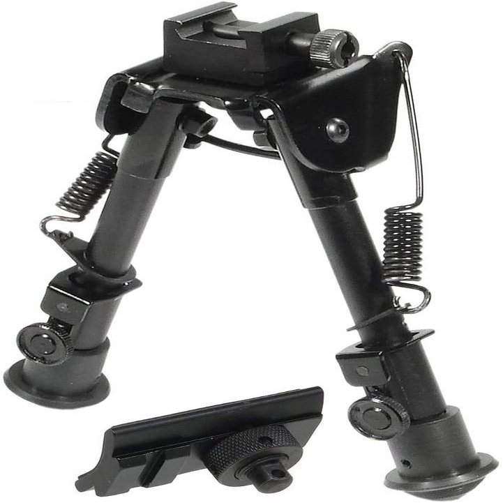 UTG Tactical OP Bipod, Rubber Feet, Center Height 6.1"-7.9" , Black