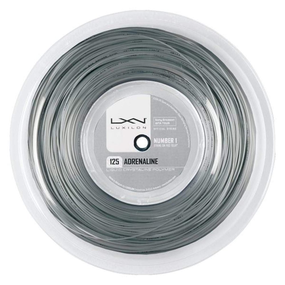 Luxilon Adrenaline 125 Tennis String - 200m Reel, Grey