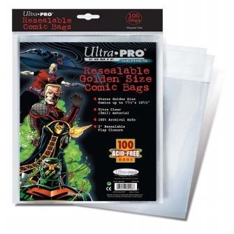 Ultra-pro Resealable Comic Bags (Bag of 100) Golden Age Size