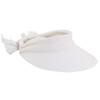 Scala Women's Deluxe Big Brim Cotton Visor with Bow, White, One Size view 1