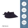 Scala Women's Deluxe Big Brim Cotton Visor with Bow, White, One Size view 2