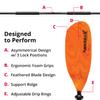 SeaSense XTreme 2 Kayak Paddle, Orange-Yellow, 96 - Fiberglass Reinforced Nylon Blades, 2-Piece Construction - Great for Sport, Sea, Whitewater, Recreational & Fishing Kayaking view 4