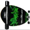 Krown Green Flame Complete Longboard Skateboard view 2