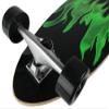 Krown Green Flame Complete Longboard Skateboard view 3