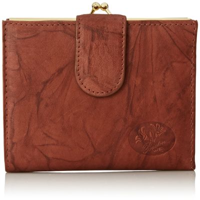 Buxton Heiress Double Cardex Wallet, Mahogany, One Size
