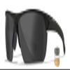 Wiley X Guard Advanced Sunglasses, ANSI Z87 Safety Glasses for Men and Women, UV Eye Protection for Shooting and Hunting Matte Black Frames, Changeable Grey, Clear, and Light Rust Tinted Lenses view 1