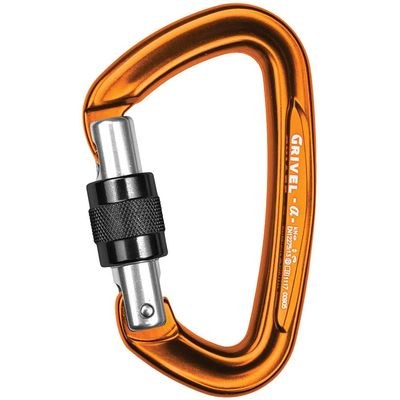 Grivel Alpha K1N Scew Gate Anodized Carabiner, Gold