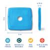 Cool Coolers by Fit + Fresh, 4 Pack Slim Ice Packs, Space Saving Reusable Ice Packs for Lunch Boxes or Coolers, Blue, Single Pack view 3