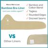 Natural Cotton Bra Liner 3Pack (Black/White/Beige, Large) - Moisture Trap view 4
