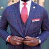 Flairs New York Gentleman's Essentials Weekend Casual White Pocket Square (White/Coral Red) view 2