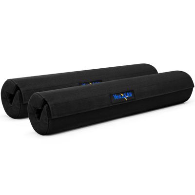 Yes4All Foam Bar Pad  Olympic Barbell Pad  Barbell Squat Pad  Barbell Neck Pad for Squats, Hip Thrusts  Weight Lifting Bar Pad (Black, Set of 2)