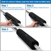 Yes4All Foam Bar Pad  Olympic Barbell Pad  Barbell Squat Pad  Barbell Neck Pad for Squats, Hip Thrusts  Weight Lifting Bar Pad (Black, Set of 2) view 4