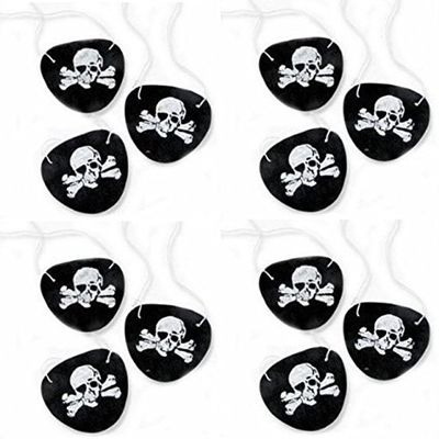 Super Z Outlet Black Felt Pirate Captain Eye Patches Skull Crossbones for Children Party Favors and Costume Prop (24 Pack)