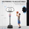 Aosom Poolside Basketball Hoop Stand Portable Basketball System Goal, Adjustable Height 3'-4', 30" Backboard view 3