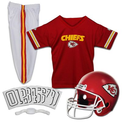 Kansas City Chiefs Youth NFL Deluxe Helmet and Uniform Set (Medium)