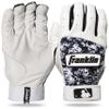 Franklin Sports Adult MLB Digitek Batting Gloves, Adult Medium, Pair, Grey/White/Black Digi view 1