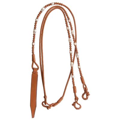Royal King Silver Ferrule Western Romel Reins Lt O