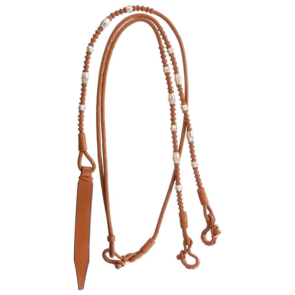 Royal King Silver Ferrule Western Romel Reins Lt O