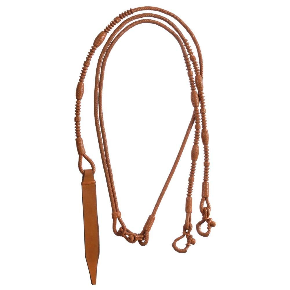 Royal King Braided Leather Western Romel Rein Lt O
