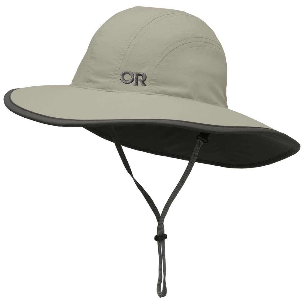 Outdoor Research Kid's Rambler Sombrero Hat (Medium, Khaki/Dark Grey)