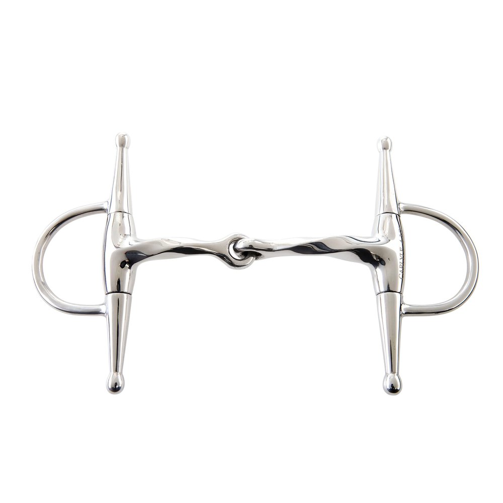JP Korsteel Stainless Steel Jointed Slow Twist Full Cheek Snaffle Bit, 5"