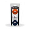 Team Golf NFL Denver Broncos 3 Golf Ball Pack Regulation Size Golf Balls, 3 Pack, Full Color Durable Team Imprint view 1