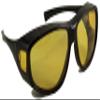Ideal Eyewear Night Driving Wear Over Glasses Yellow Lens Fit Over Glasses (Black Frame with case, Medium) view 2