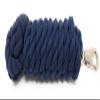 AJ Tack 10 Foot Cotton Lead Rope with Bull Snap Navy Blue view 1