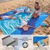 Wekapo Beach Blanket Sandproof, Extra Large Oversized 10'X 9' for 2-8 Adults, Big & Compact Sand Free Mat Quick Drying, Lightweight & Durable with 6 Stakes & 4 Corner Pockets view 3