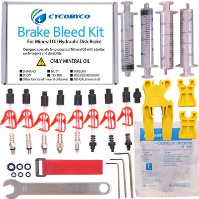 CYCOBYCO Mineral Oil Bicycle Hydraulic Disc Brake Bleed Kit for All Series Shimano/Magura/Tektro/Zoom/CSC/Echo/Giant / HS33 / Nutt Cycling (Genaral kit)