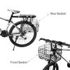 HOMEE Folding Rear Bike Basket Wire Mesh Fold-Up Detachable Front Bag Rear Hanging Bike Basket Bicycle Bag Cargo Rack for Mountain Bike Accessories Bike Frame Basket 1 Pack view 2