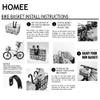 HOMEE Folding Rear Bike Basket Wire Mesh Fold-Up Detachable Front Bag Rear Hanging Bike Basket Bicycle Bag Cargo Rack for Mountain Bike Accessories Bike Frame Basket 1 Pack view 3