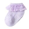 QandSweet Baby Girls' Eyelet Flower Socks Ankle Sock for Newborn Infant Toddlers Kids (1-2 Years, A-6 Colors) view 3