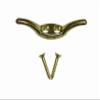 2 1/2" Bright Brass Cord Cleat with Matching Screws for Pleated Shades or Horizontal Blinds view 1