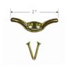 2 1/2" Bright Brass Cord Cleat with Matching Screws for Pleated Shades or Horizontal Blinds view 2