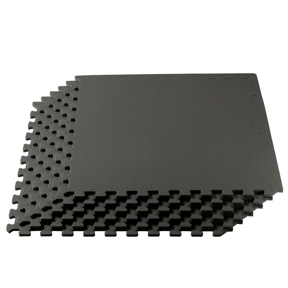 We Sell Mats 1/2 Inch Thickness Multipurpose EVA Foam Floor Tiles, Interlocking Floor Mat for Indoor Gym and Home Use, 24 in x 24 in, Charcoal Gray, 24 Square Feet (6 Tiles)