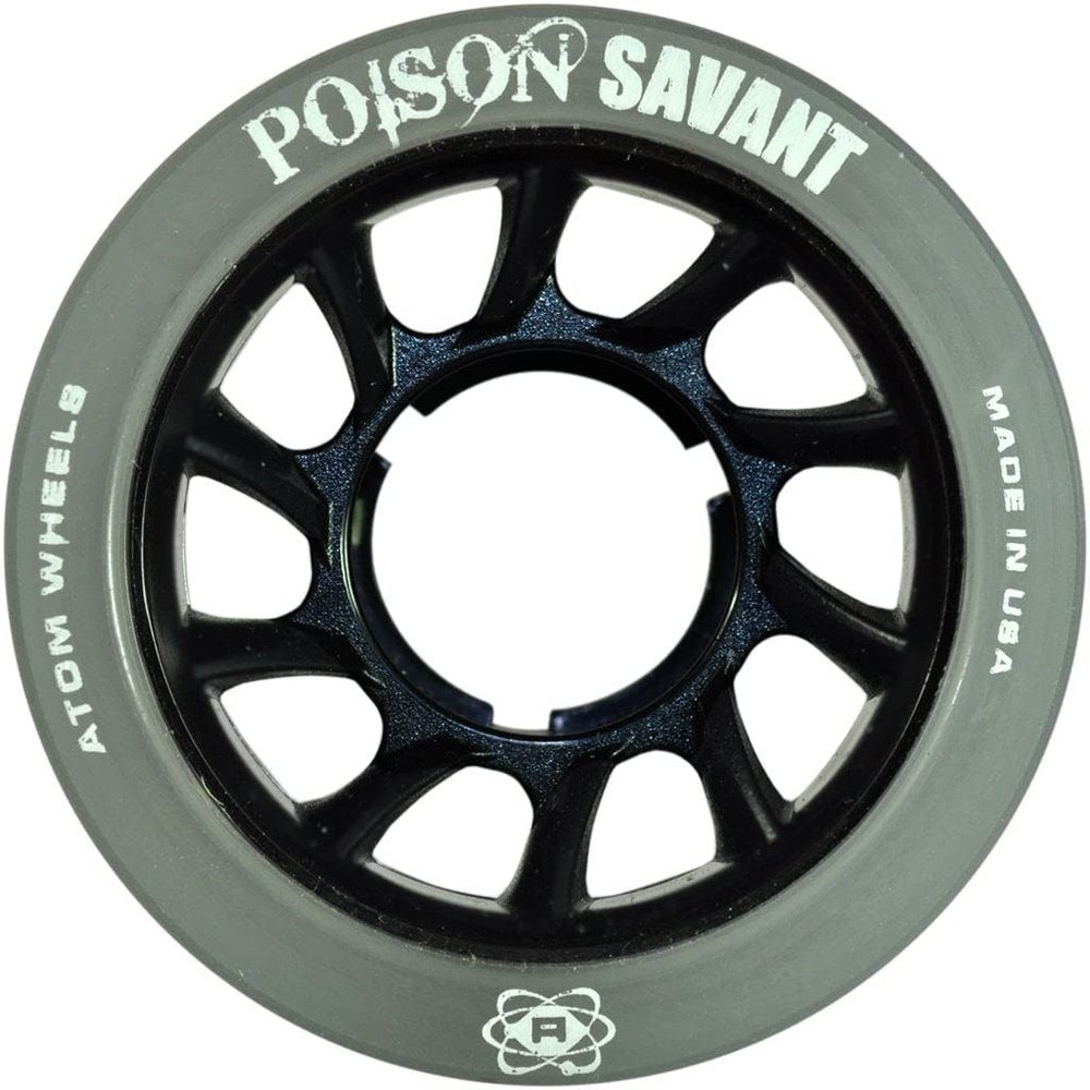Atom Poison Savant Derby Roller Skate Wheels (Black)