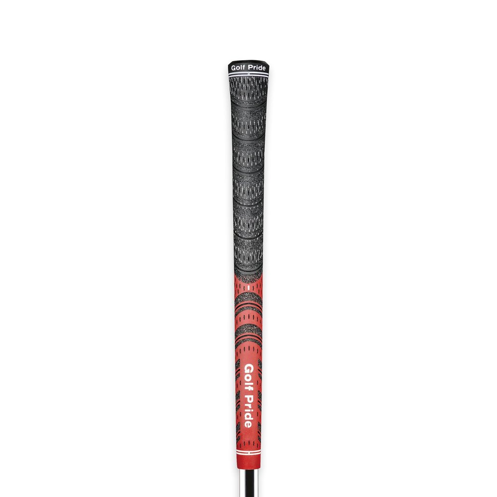 Golf Pride MCC Golf Club Grip - All-Weather Hybrid Grip - Brushed Cotton Cord & Pebbled Texture - Moisture-Wicking Technology - Standard - Red