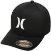 Hurley Men's One And Only Black Flexfit Hat, White, Large/X-Large view 1