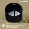 Hurley Men's One And Only Black Flexfit Hat, White, Large/X-Large view 3