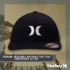 Hurley Men's One And Only Black Flexfit Hat, White, Large/X-Large view 4