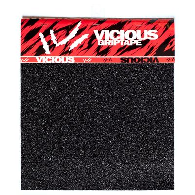 Vicious Griptape Coarse Grit Longboard Skateboard Black, 10" x 11" (4 Pack) (V-BLK-4Pack)